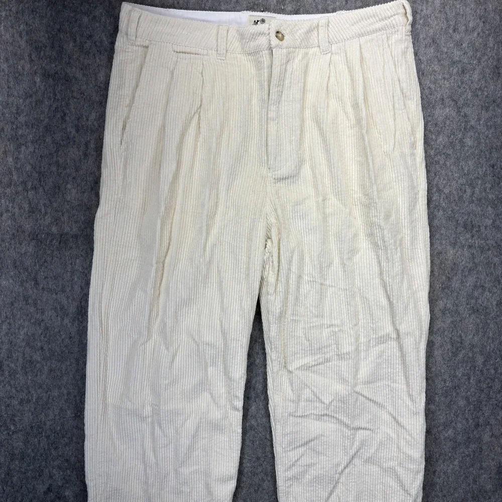 Manresa Louis Corduroy Pants Mens XL 34x32 White Cream Preppy Cotton New England